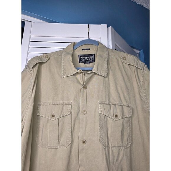 Abercrombie & Fitch Safari Button Shirt Short Sleeve XL Outdoor - Picture 3 of 16